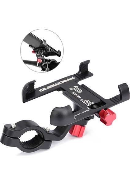 Alüminyum Çelik Bisiklet Telefon Tutacağı 360° Dönebilen Ayarlanabilir (Yurt Dışından)