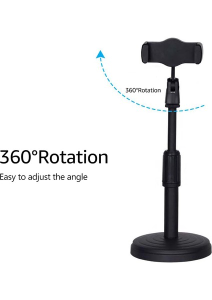 Masaüstü Cep Telefonu Tablet Standı Ayarlanabilir Yükseklikli Siyah (Yurt Dışından) modelleri