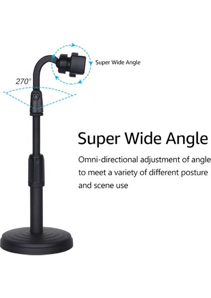 Masaüstü Cep Telefonu Tablet Standı Ayarlanabilir Yükseklikli Siyah (Yurt Dışından) indirimleri