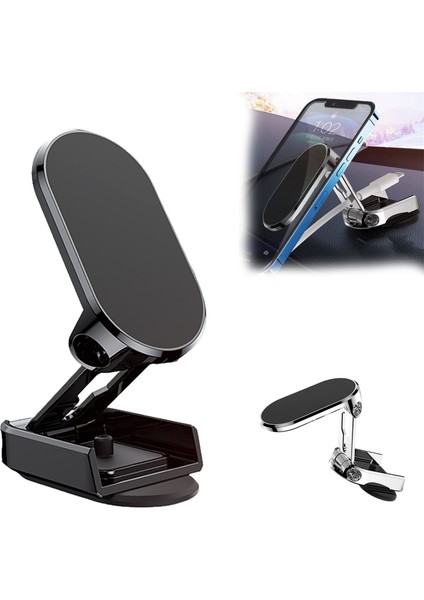 Manyetik 360° Döner Katlanabilir Araba Cep Telefonu Tutucu (Yurt Dışından)
