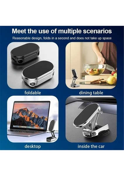 Manyetik 360° Döner Katlanabilir Araba Cep Telefonu Tutucu (Yurt Dışından) fiyatları