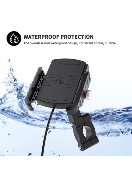 Motosiklet Telefon Tutacağı 15W Kablosuz Şarj 360° Dönebilen (Yurt Dışından) modelleri