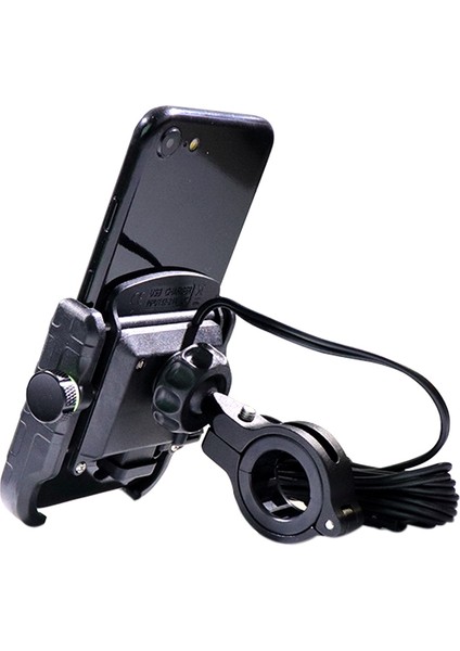 Motosiklet Bisiklet Telefon Tutucu Alüminyum Yatak Qc3.0 Hızlı Şarj 360 Derece Dönen Siyah (Yurt Dışından) indirimleri