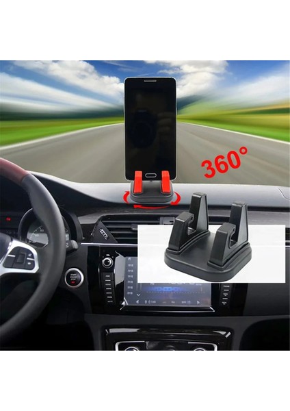 360 Derece Araba Cep Telefonu Tutucu Yumuşak Silikon Kaymaz (Yurt Dışından)