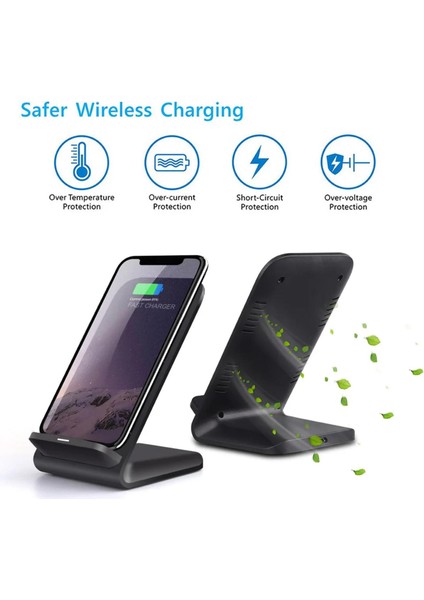 15W Kablosuz Şarjlı Çift Bobinli Telefon Standı (Yurt Dışından) modelleri