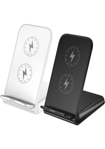 15W Kablosuz Şarjlı Çift Bobinli Telefon Standı (Yurt Dışından) fırsatları