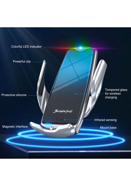 C1 Kablosuz Araba Şarjı Otomatik Sıkıştırmalı Hızlı Şarj (Yurt Dışından) fırsatları