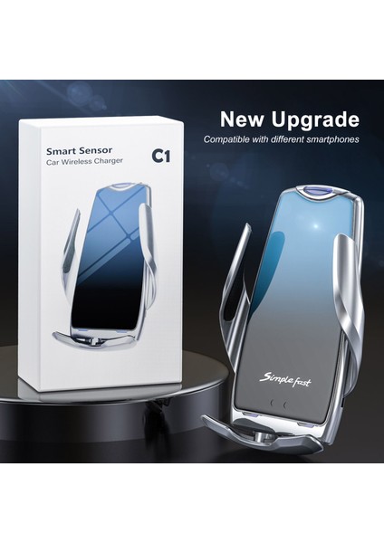 C1 Kablosuz Araba Şarjı Otomatik Sıkıştırmalı Hızlı Şarj (Yurt Dışından) indirimleri
