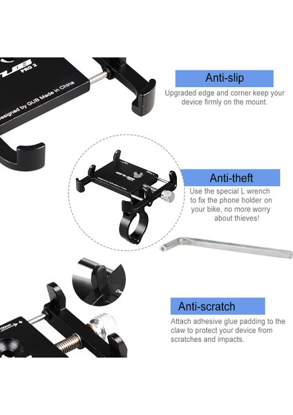 Gub Bisiklet Ayarlanabilir Cep Telefonu Tutucu 3.5 - 6.2 Inçlik Kayışmaz (Yurt Dışından) indirimleri
