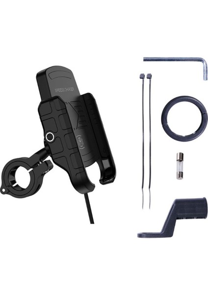 Motosiklet Telefon Tutucu Kablosuz Şarjlı Alüminyum (Yurt Dışından) fiyatları