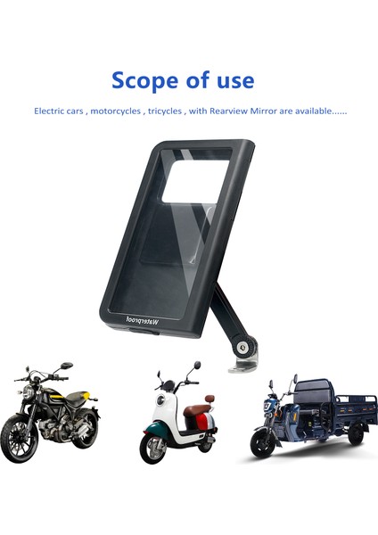 Suya Dalı Motosiklet Telefon Tutacağı 4.7 - 7.0 Inç 360° Ayarlanabilir Döndürme (Yurt Dışından) fiyatları