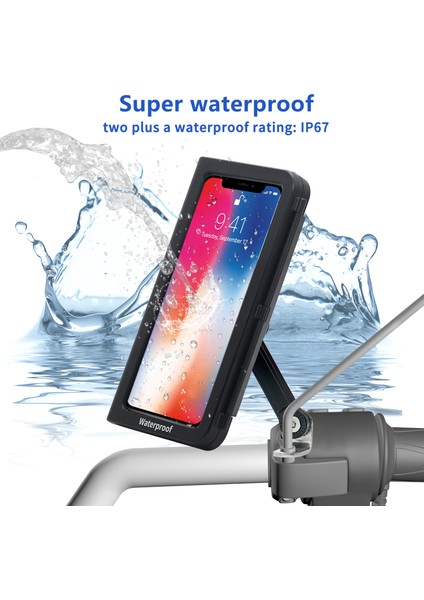 Suya Dalı Motosiklet Telefon Tutacağı 4.7 - 7.0 Inç 360° Ayarlanabilir Döndürme (Yurt Dışından) indirimleri