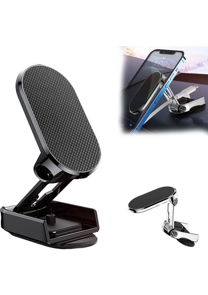 Alüminyum Katı 360° Döner Manyetik Kırılabilir Araba Cep Telefonu Tutacağı (Yurt Dışından)