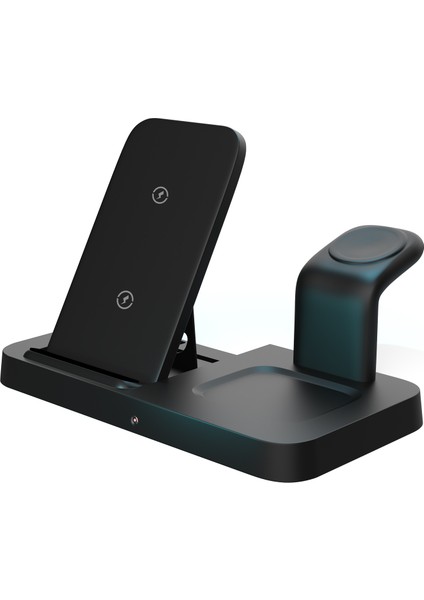 A002 3'lü Katlanabilir 15W Hızlı Şarjlu Kablosuz Şarj Cihazı (Yurt Dışından)