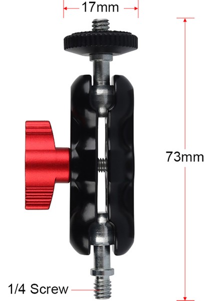 Çok Fonksiyonlu Küçük Çift Toplu Kafa Kamera Için 1/4 Vida ile Kafa Montajı (Yurt Dışından) modelleri