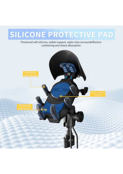 Motosiklet Telefon Tutucu 15W Kablosuz Şarj 360° Dönüş (Yurt Dışından) fırsatları