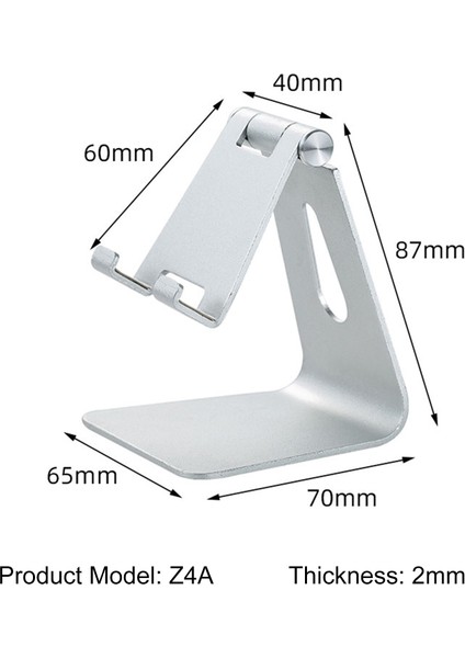Z4A 270° Dönen Taşınabilir Ayarlanabilir Cep Telefonu Standı (Yurt Dışından)