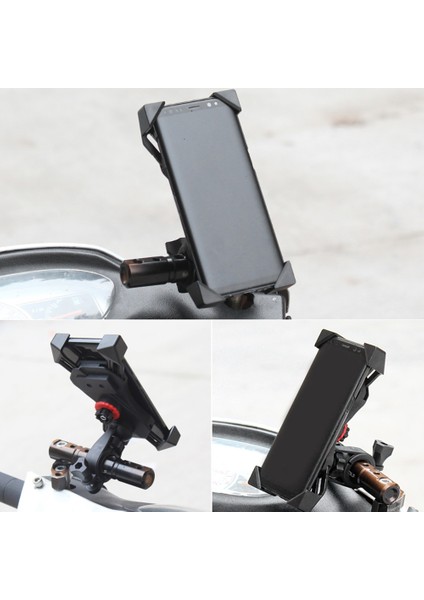 Bisiklet Motosiklet Telefon Tutacağı 4 - 6.5 Inç Cep Telefonu Için Alüminyum Geri Sarılabilir Düğme (Yurt Dışından) fiyatları