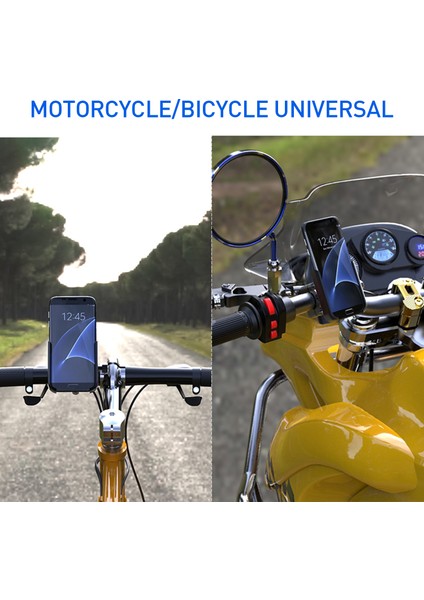 4-6.5 Inç Telefonlar Için Kaymayan Ayarlanabilir Motosiklet Bisiklet Cep Telefonu Tutucu (Yurt Dışından) modelleri
