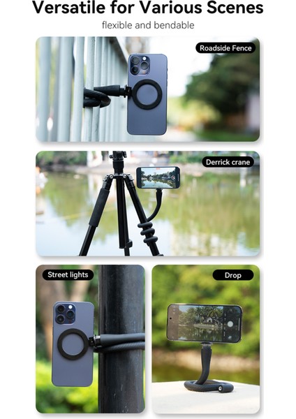 Esnek Manyetik Telefon Standı 300GR Yük Kapasitesi 1/4 Inç Vida iPhone 15/14/13/12 Serisi Için (Yurt Dışından) fırsatları