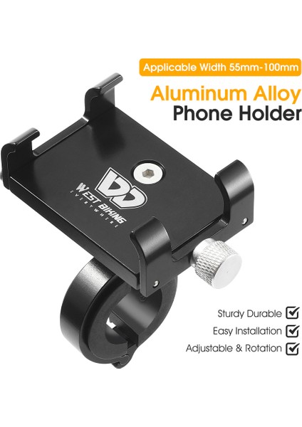 Bisiklet Cep Telefonu Tutucu Alüminyum Alçı Navigasyon Destek (Yurt Dışından) fiyatları