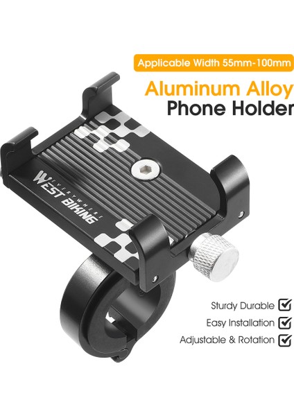 Cep Telefonu Tutucu Bisiklet Alüminyum Alaşımlı Akıllı Telefon Destekleyici (Yurt Dışından) indirimleri