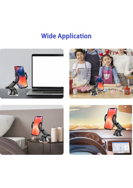 Araba Cep Telefonu Tutucu Teleskopik Çubuğu Emme Kupası (Yurt Dışından) modelleri