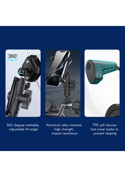 Motosiklet Telefon Tutacağı 360° Dönebilen Hızlı Çıkarma (Yurt Dışından) indirimleri