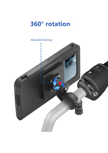 Suya Dalı Motosiklet Telefon Tutucu 360° Ayarlanabilir Dokunmatik Ekran (Yurt Dışından) fırsatları