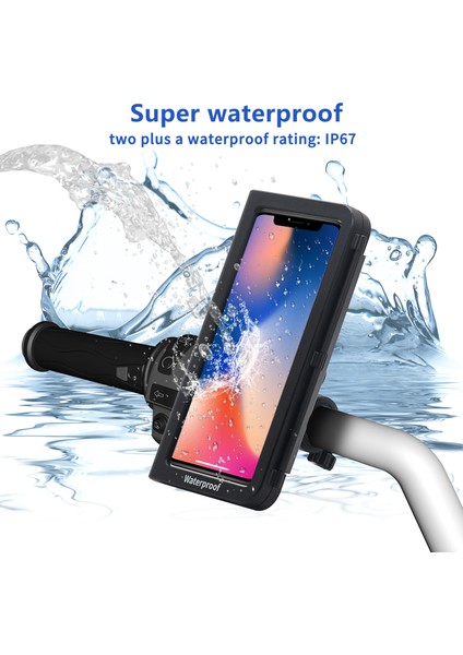 Suya Dalı Motosiklet Telefon Tutucu 360° Ayarlanabilir Dokunmatik Ekran (Yurt Dışından) indirimleri