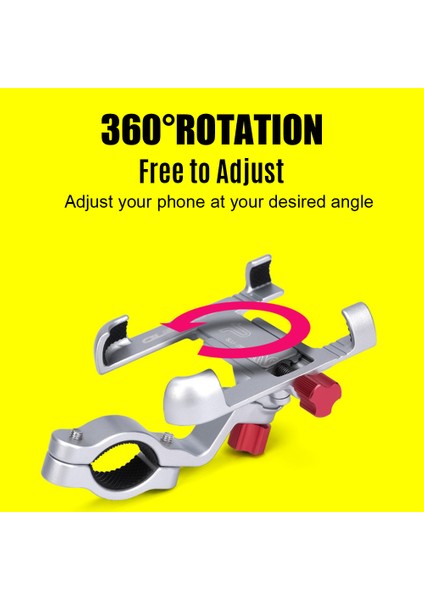 Promend Bisiklet Cep Telefonu Tutacağı Alüminyum Alaşımlı Ayarlanabilir Döner (Yurt Dışından) fiyatları