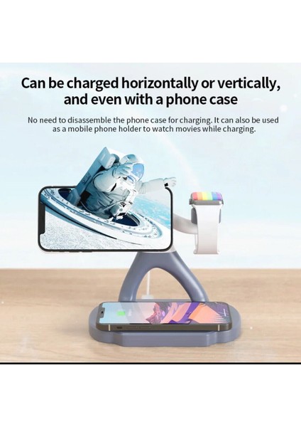 Magsafe Uzaylı Ikili 15W 3'lü Manyetik Kablosuz Hızlı Şarj Cihazı (Yurt Dışından) modelleri