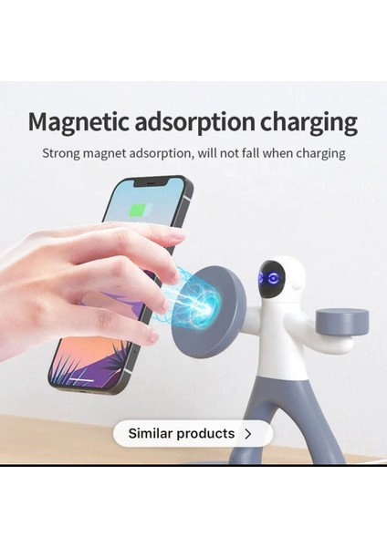 Magsafe Uzaylı Ikili 15W 3'lü Manyetik Kablosuz Hızlı Şarj Cihazı (Yurt Dışından) indirimleri