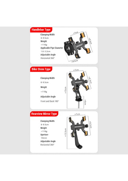 Teleskopik Alüminyum Çelik Bisiklet Cep Telefonu Tutacağı (Yurt Dışından) modelleri