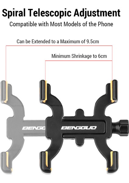 Teleskopik Alüminyum Çelik Bisiklet Cep Telefonu Tutacağı (Yurt Dışından) fırsatları