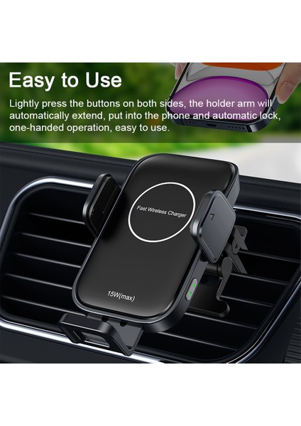 Kablosuz Araba Şarj Cihazı 15W Hızlı Şarj 360° Dönebilen (Yurt Dışından) modelleri