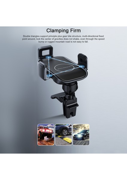 Kablosuz Araba Şarj Cihazı 15W Hızlı Şarj 360° Dönebilen (Yurt Dışından) fırsatları