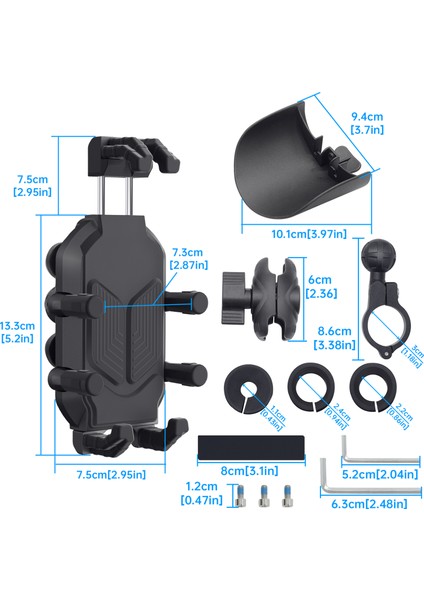 Motosiklet Telefon Montajı 360° Ayarlanabilir Titreşim Sönümleyici (Yurt Dışından) fiyatları
