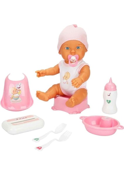3823 Bebelou Bakım Zamanı Sesli Gülen Ağlayan Bebek 32 cm -Sunman