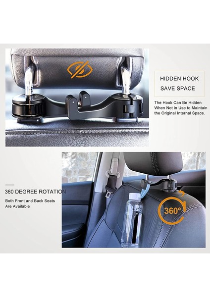 Iki-In-Bir Araba Koltuk Uyuyucu Kancası Gizli Yaratıcı Kilitli Kanca Tipi (Yurt Dışından) fırsatları