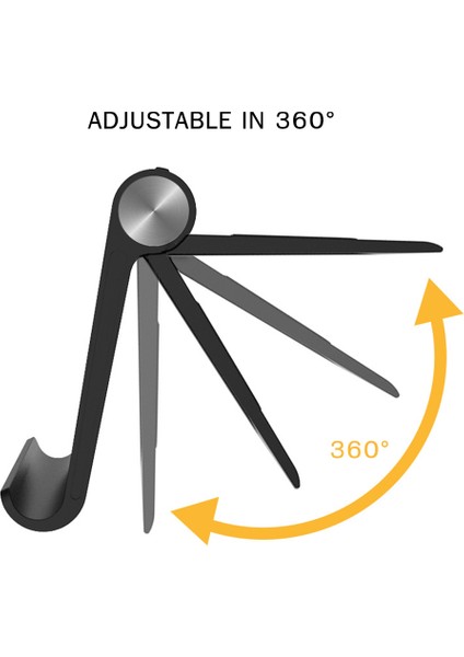 Masa Için Ayarlanabilir, Kollaps Olabilen Cep Telefonu Standı 3.5 Ila 11 Inçlik Akıllı Telefonlar ve Tabletler Için Uygundur (Yurt Dışından) fiyatları