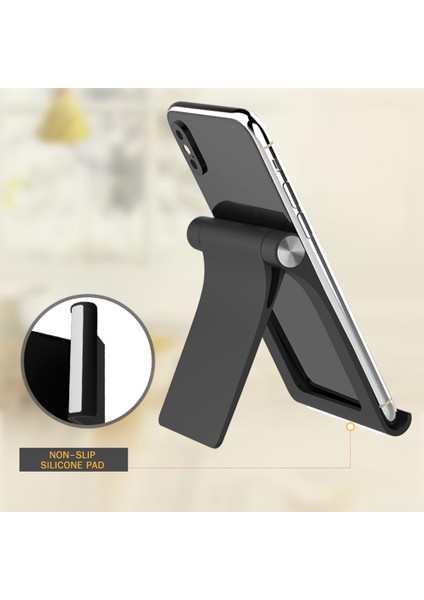 Masa Için Ayarlanabilir, Kollaps Olabilen Cep Telefonu Standı 3.5 Ila 11 Inçlik Akıllı Telefonlar ve Tabletler Için Uygundur (Yurt Dışından) indirimleri
