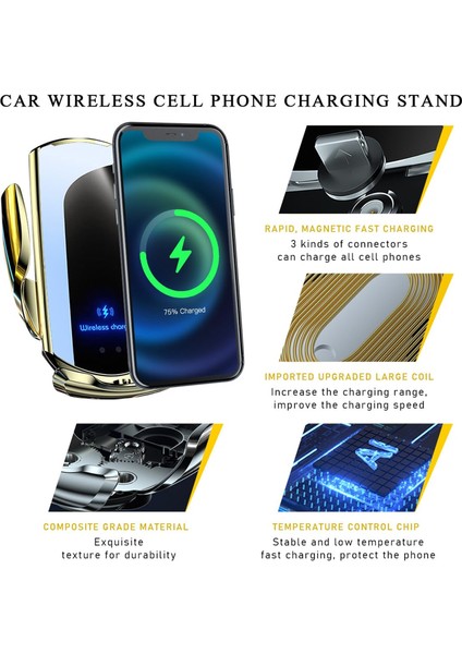 Q3 Araba Montajlı 15W Hızlı Şarjlı Manyetik Kablosuz Şarj Cihazı (Yurt Dışından) modelleri