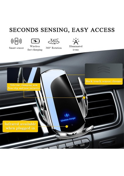 Q3 Araba Montajlı Manyetik 15W Kablosuz Hızlı Şarj Cihazı (Yurt Dışından) indirimleri