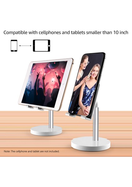 Yükseltilebilir Alüminyum Alüvyon Cep Telefonu Standı 10 Inçten Küçük Cihazlara Uygun (Yurt Dışından)