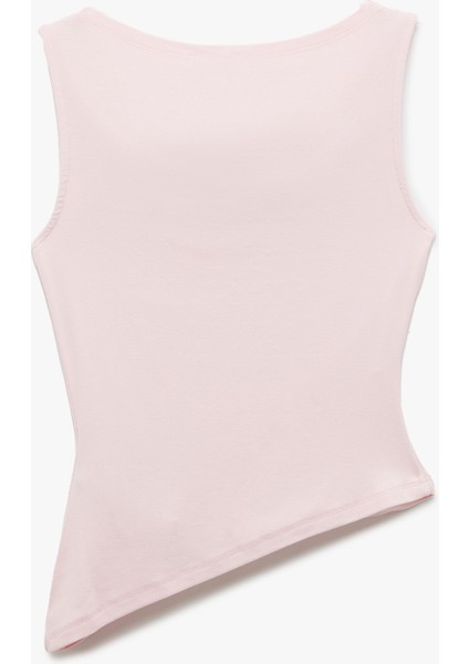 Slim Fit Degaje Yaka Asimetrik Kolsuz Viskon Bluz fiyatları