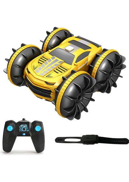 Amfibi Rc Araba 2.4ghz 360° Dönebilen LED Işıklı Aksiyon Botu (Yurt Dışından)