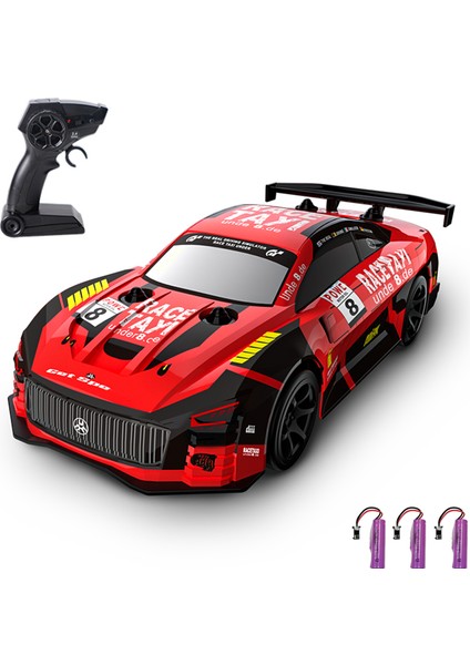 2.4ghz LED Işıklı Rc Drift Araba 3 Pil Çocuk Hediyesi (Yurt Dışından)