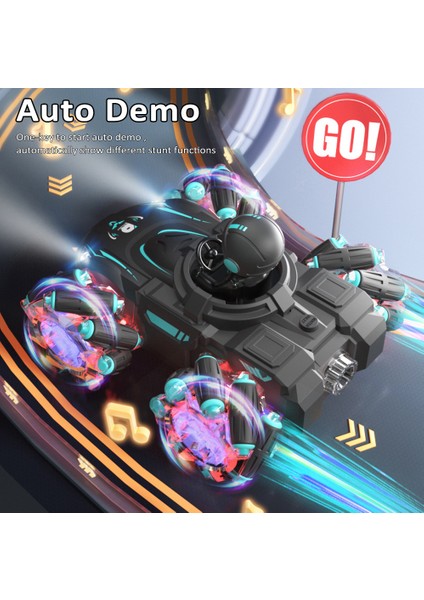 Rc Akrobatik Araba Prksiyonlu Işık ve Müzikli 360 Derece Dönüş Tek Tık Demo Erkek Çocuk Oyuncakları (Yurt Dışından)