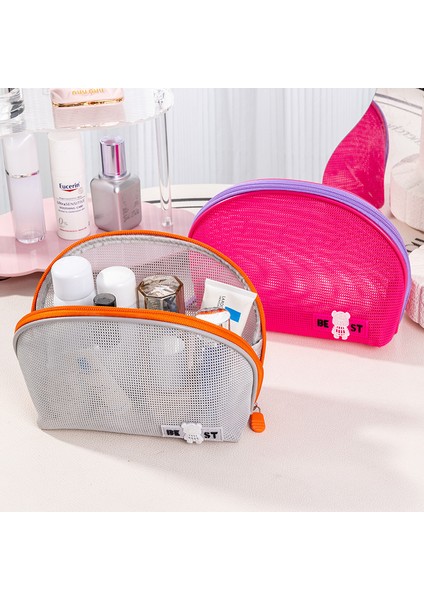 Yarım Daire Kozmetik Çantası File Saklama Çantası (Yurt Dışından) fiyatları